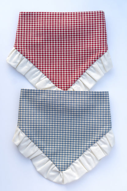 bandana - gingham med volang
