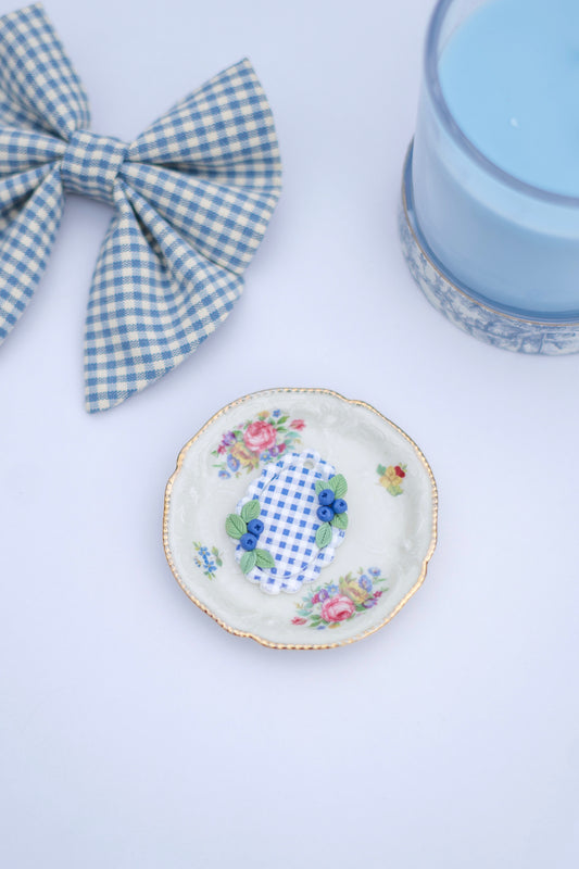 charm 6 - blueberry gingham