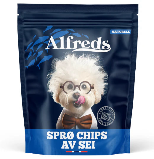 sprø chips av sei